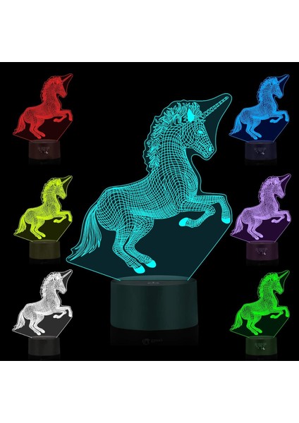 Unicorn 3D Lambalar Uzaktan Kumandalı Gece Lambası, 7 (Yurt Dışından) fırsatları