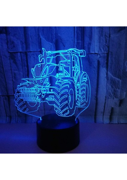 Optik Illüzyon 3D Traktör Gece Lambası (Yurt Dışından)