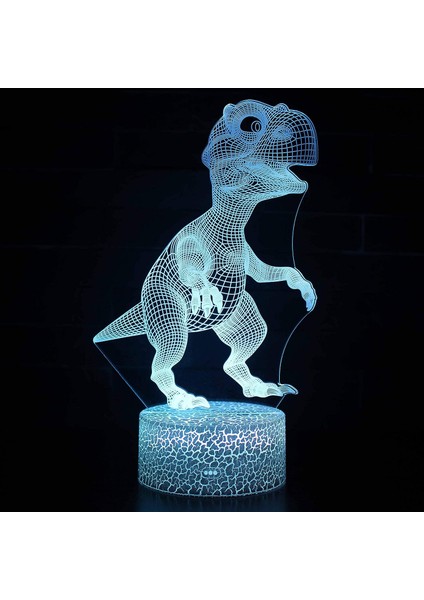 3'ü Bir Arada 3D Dinozor Gece Lambası - 3D Illusion Lam (Yurt Dışından)