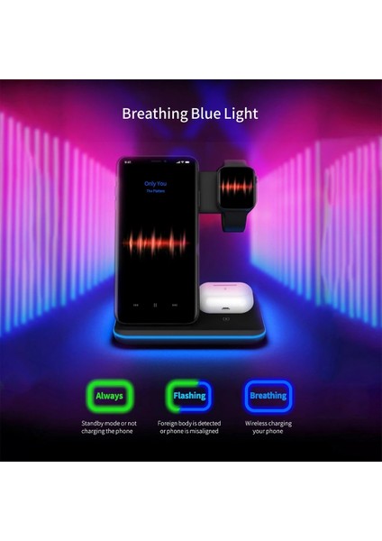 30W Kablosuz Şarj Standı iPhone 14 13 12 11 Xs Xr 3 In 1 Hızlı Şarj Standı Istasyonu Apple Watch 8 7 Se Pro (Yurt Dışından) fırsatları