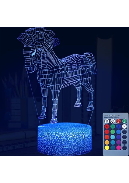 Çocuklar Için 3D Gece Lambası Uçak F-16 Savaş Uçağı Truva Atı (Yurt Dışından)