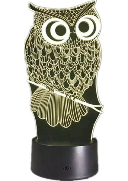 Baykuş 3D LED Lamba Sevimli Kawaii Karikatür 3D LED Hayvan (Yurt Dışından) fiyatları