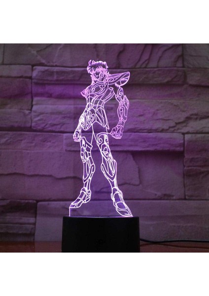3D Gece Lambası Erkek Kız Oyuncak Saint Seiya Ca (Yurt Dışından)