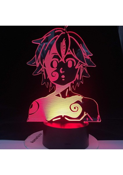 Erkekler Için 3D Gece Lambası, Manga The Seven Deadly Si (Yurt Dışından)