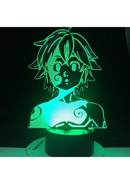Erkekler Için 3D Gece Lambası, Manga The Seven Deadly Si (Yurt Dışından)