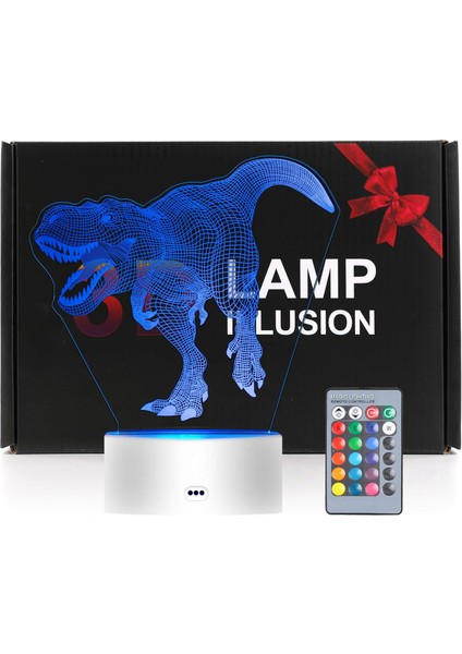Erkekler Için 3D Dinozor Gece Lambası, Illusion Night L (Yurt Dışından)