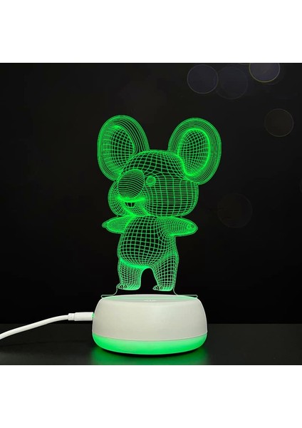 3D Koala Gece Işıkları USB LED Lamba Ev R2D2 3D Ar (Yurt Dışından)
