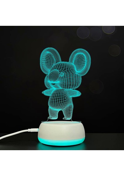 3D Koala Gece Işıkları USB LED Lamba Ev R2D2 3D Ar (Yurt Dışından)