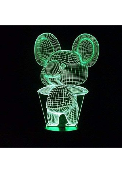 3D Koala Gece Işıkları USB LED Lamba Ev R2D2 3D Ar (Yurt Dışından)