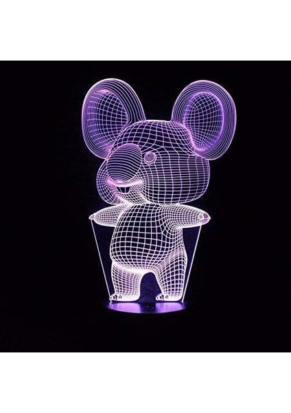 3D Koala Gece Işıkları USB LED Lamba Ev R2D2 3D Ar (Yurt Dışından)
