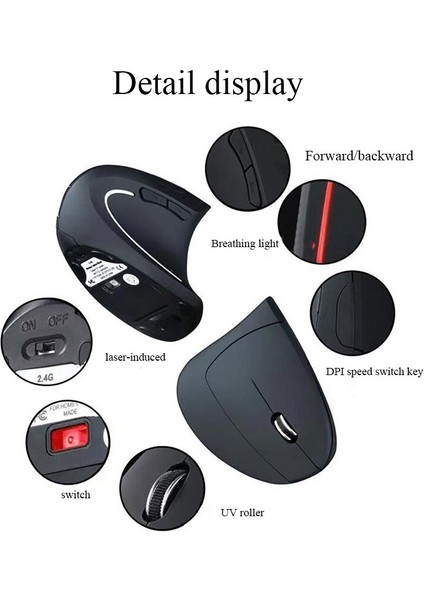 Yeni Stil Sağ El Beşinci Nesil Dikey Kablosuz Kablolu Optik Fare Stokta Dik Fare Şarj Ediyor (Yurt Dışından) fiyatları