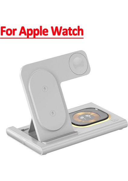 30W Katlanabilir Hızlı Kablosuz Şarj Standı iPhone 14 13 12 Pro Apple Samsung Izle 8 7 6 5 Airpod 3 In 1 Şarj Istasyonu Istasyonu (Yurt Dışından)