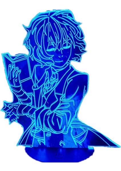 Yeni Anime Manga Bungo Sokak Köpekleri Dazaı Kitap 3D LED 7 Renk Siyah Tabana Dokunun (Yurt Dışından)