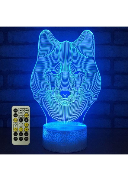3D Optik Illüzyon Punisher Kafatası Sensörü Gece Li Kurt (Yurt Dışından)