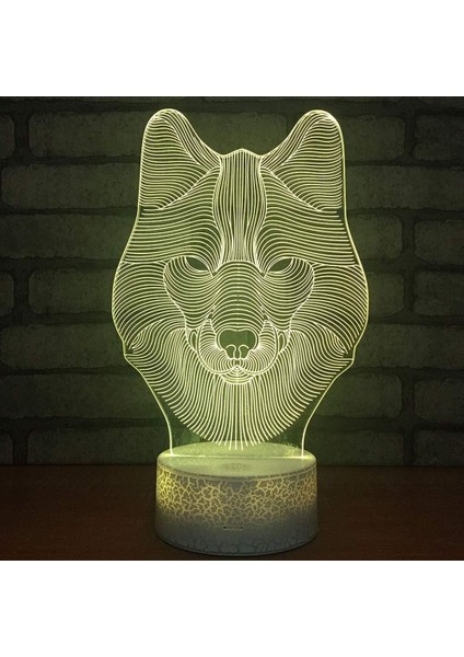 3D Optik Illüzyon Punisher Kafatası Sensörü Gece Li Kurt (Yurt Dışından)