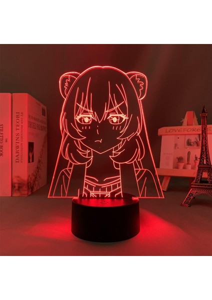Raphtalia Şekil 3D Rgb LED Gece Lambası Anime Odası (Yurt Dışından)