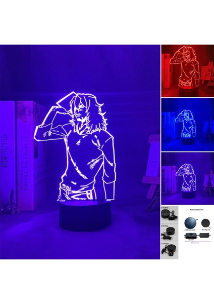 3D Lamba Anime Shota Aizawa Işık Yatak Odası Dekor Abd Tabanı Için (Yurt Dışından)