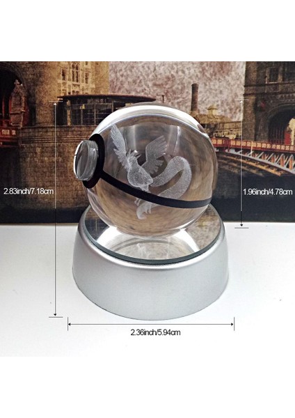 3D Kristal Top LED Gece Işıkları Çocuk Hediye L (Yurt Dışından)
