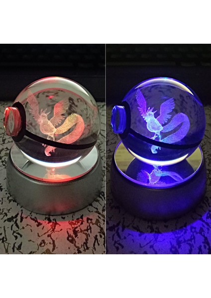 3D Kristal Top LED Gece Işıkları Çocuk Hediye L (Yurt Dışından)
