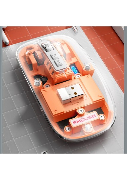 Şeffaf Manyetik Şarj Edilebilir Oyun Faresi Pc Masaüstü Dizüstü Tablet 2.4g Kablosuz Fare Oyun Üç Modlu Typec Dilsiz Fareler (Yurt Dışından) indirimleri