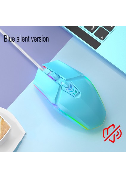 USB Kablolu Oyun Faresi 1600 Dpı 6 Düğmeler Sessiz Mause Arkadan Aydınlatmalı Profesyonel Oyun Fareleri Ergonomik Bilgisayar Faresi Pc Dizüstü Için (Yurt Dışından)