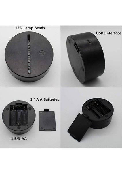 3dyycx Akrilik LED 3D Lamba Mistik Messenger LED Ni (Yurt Dışından) modelleri