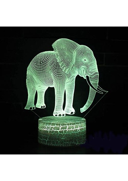 7 Renk Değişen Gece Lambası 3D Atmosfer Ampulleme (Yurt Dışından)