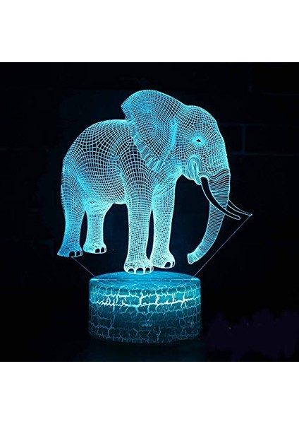 7 Renk Değişen Gece Lambası 3D Atmosfer Ampulleme (Yurt Dışından)