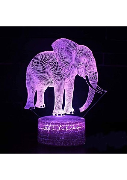7 Renk Değişen Gece Lambası 3D Atmosfer Ampulleme (Yurt Dışından)