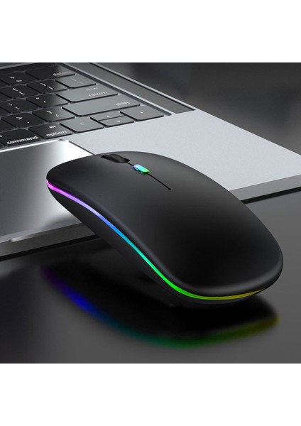 Bluetooth 5.0 Kablosuz USB Şarj Edilebilir Rgb Fare Bt5.2 Dizüstü Bilgisayar Pc Macbook Oyun Faresi 2.4 Ghz 1600 Dpı (Yurt Dışından)