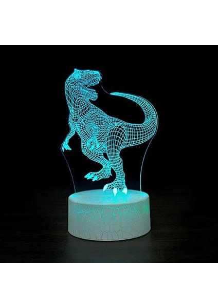 Dinozor Oyuncakları Kt Rex Için 3D Dinozor Gece Lambası (Yurt Dışından)