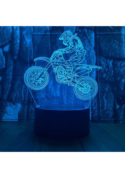Yenilik Mtb Motokros Bisiklet 3D LED Optik Yanılsama (Yurt Dışından)