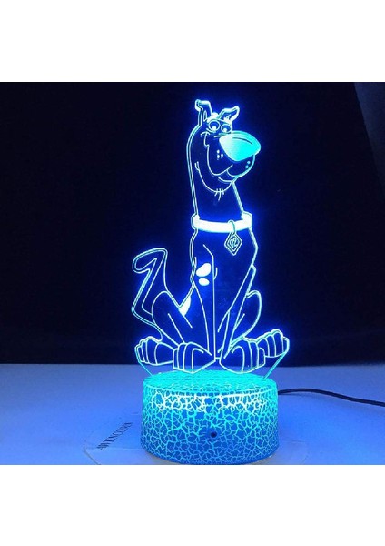 Şekil Sevimli Karikatür Köpek Bebek Gece Lambası Renkli T (Yurt Dışından)