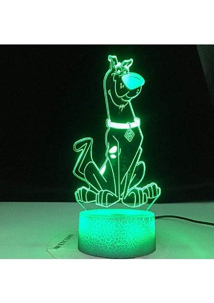 Şekil Sevimli Karikatür Köpek Bebek Gece Lambası Renkli T (Yurt Dışından)