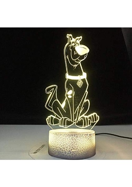 Şekil Sevimli Karikatür Köpek Bebek Gece Lambası Renkli T (Yurt Dışından)