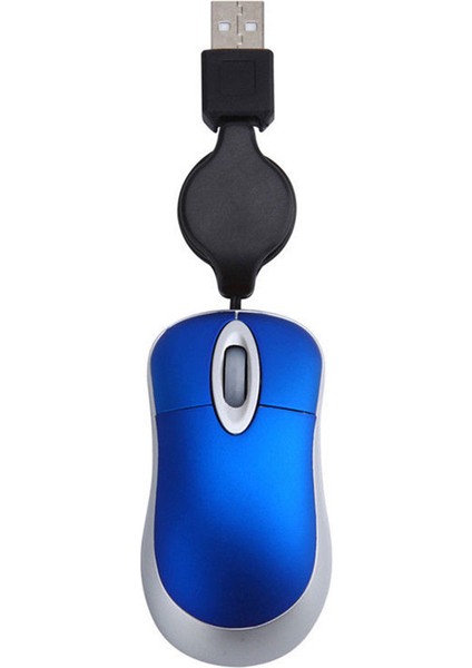 Optik Mini Geri Çekilebilir Fare Taşınabilir Mini USB Kablolu Fare Ergonomi Ev Ofis Fareleri Bilgisayar Pc Dizüstü Bilgisayar Için (Yurt Dışından)