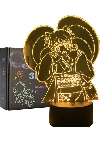Manga Danganronpa Hiyoko Saionji 3D LED Lam (Yurt Dışından)