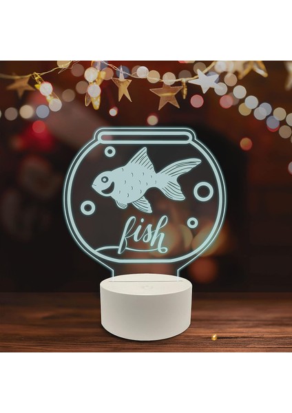 , Müzik 3D LED Masa Lambası, Caz Trompet I 8 "x 10" Beyaz Taban Japon Balığı Evcil Hayvan Hayvan Deniz Okyanus Deniz Sanat Eseri (Yurt Dışından) fırsatları