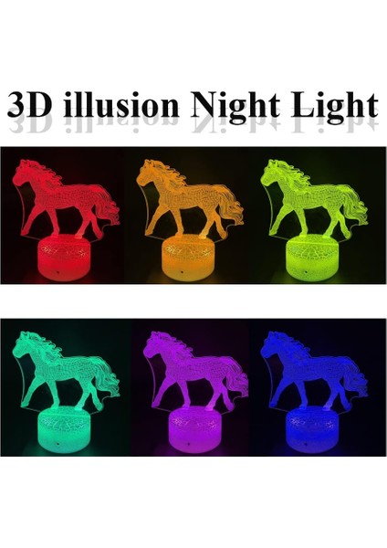 3D Axolotls Gece Lambası Yanılsama 7 Renk 2 At (Yurt Dışından) modelleri