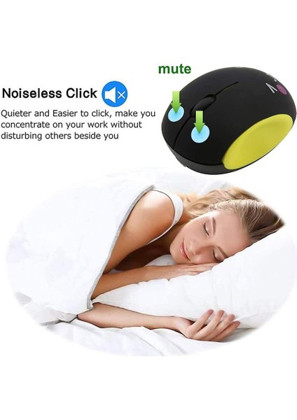 2.4ghz Kablosuz Fare Sevimli Küçük Sessiz Fare Taşınabilir Mini Şarj Edilebilir Optik Fareler Karikatür Bilgisayar Faresi 3 Düğmeler Dizüstü Bilgisayar Deskt Için Akülü Fare (Yurt Dışından) fırsatları