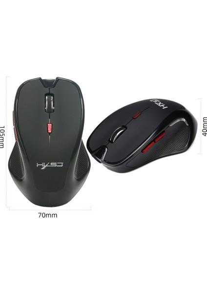 Bluetooth Kablosuz Fare, Ayarlanabilir 2400DPII, Ipad/dizüstü Bilgisayar/surface Pro/windows Bilgisayar/-Siyah ile Uyumlu 6 Düğme (Yurt Dışından)