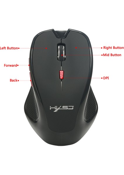 Bluetooth 3.0 Kablosuz Optik Fare, 2400DPI Ayarlanabilir, Windows 98 / Me / 2000 / Xp / Vista / Win 7 / Win8 / 10 / Vista Mac Os Veya En Son Sürüm Için Oyun Faresi. (Yurt Dışından)