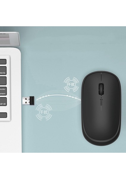 Kablosuz Bluetooth 2.4g Çift Modlu Fare Şarj Etme Sessiz Oyun Ofis Faresi (Yurt Dışından)
