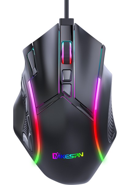 12800 Dpı Serbest Ağırlık Makro Rgb Oyun Faresi 12 Programlanabilir Tuş Oyun Faresi Rgb Işık Pc Mac Gun Pubg Dizüstü Bilgisayar Için Max Ila 6 Seviye (Yurt Dışından)