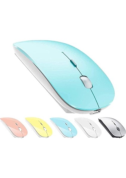 MacBook Pro Için Bluetooth Fare Şarj Edilebilir Kablosuz Fare, Dizüstü Pc Bilgisayar Için Bluetooth Kablosuz Fare (Bt Mavi) ST-001 (Yurt Dışından)