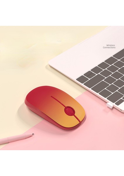 Moda Degrade Renk Pembe Mavi 2.4g Kablosuz Fare Bilgisayar Fare Oyun Pc Dizüstü Için 1600 Dpi Sessiz Ergonomik Mause (Yurt Dışından) modelleri