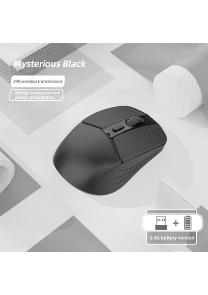 Kaymaz Tablet Dizüstü Fareler Beyaz Kablosuz Fare USB Alıcılı Taşınabilir Pc Mause Şarj Edilebilir Tüketici Elektroniği Sessiz (Yurt Dışından)