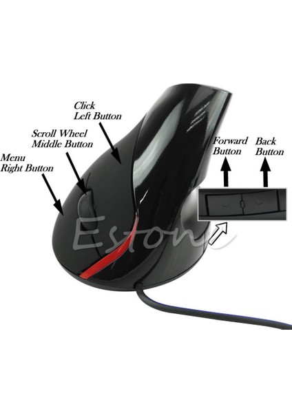 Dizüstü Ergonomik Tasarım Bilek Şifa Bilgisayar Pc Için USB Dikey Optik Fare (Yurt Dışından) modelleri