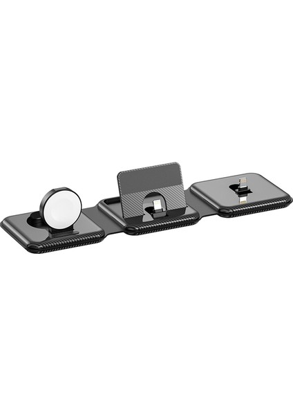 iphone Pro Kablosuz Şarj Iwatch Için 3'ü 1 Arada Katlanabilir Şarj Istasyonu (Yurt Dışından)