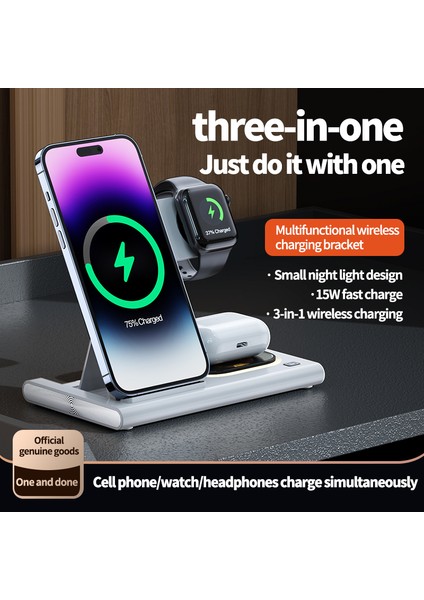 30W Katlanabilir Hızlı Kablosuz Şarj Standı iPhone 14 13 12 Pro Apple Samsung Izle 8 7 6 5 Airpod 3 In 1 Şarj Istasyonu Istasyonu (Yurt Dışından) fiyatları